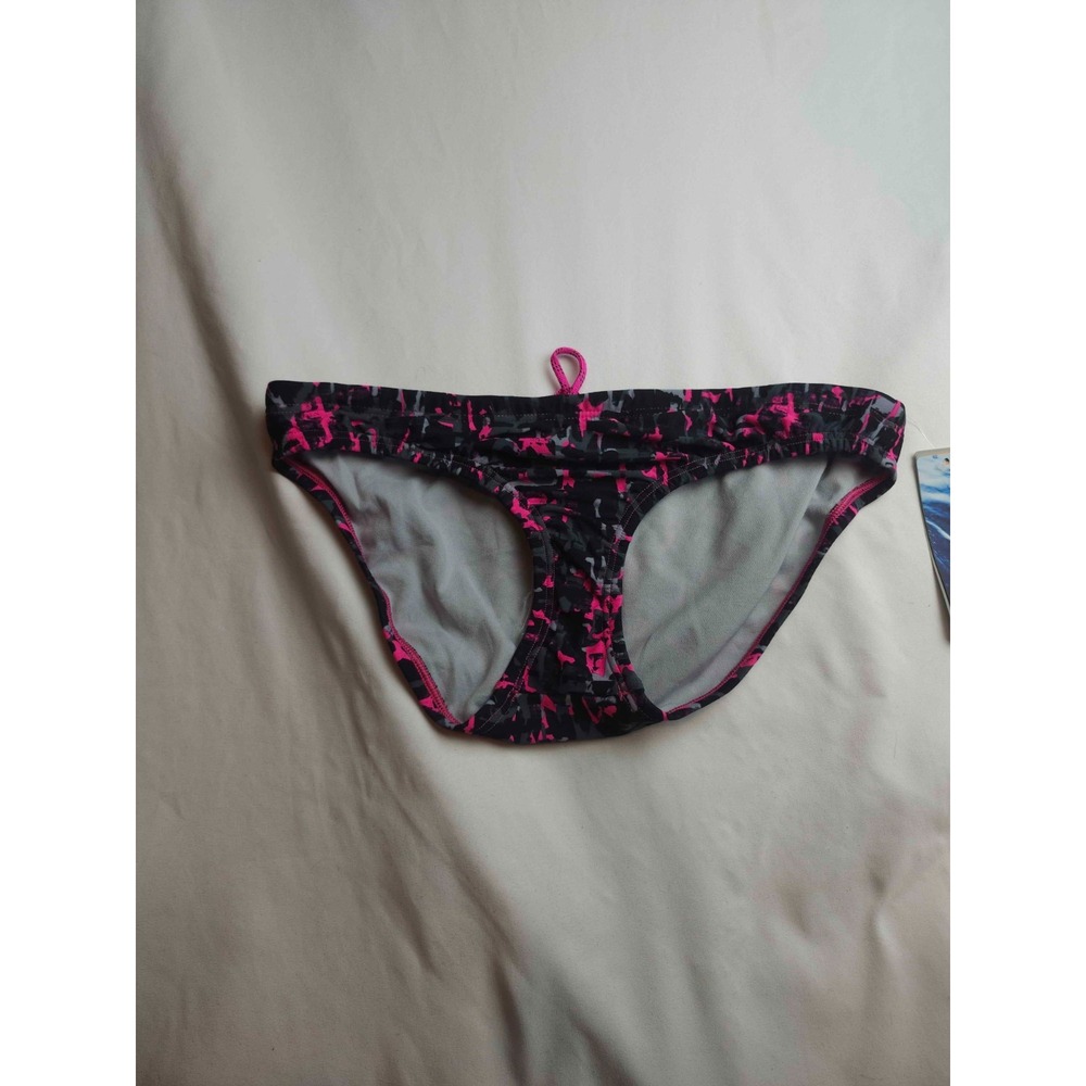 Speedo Endurance Lite Bikini Womens Size 8 Black Pink Camouflage Athletic NWT